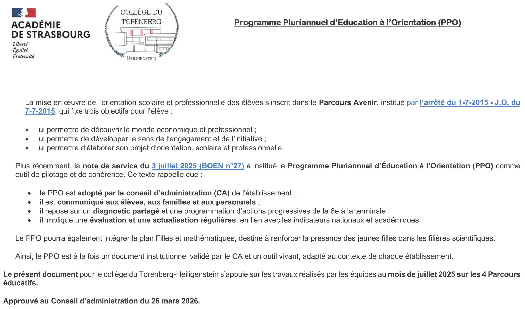 PPO Collège du Torenberg Heiligenstein 001 redimensionner