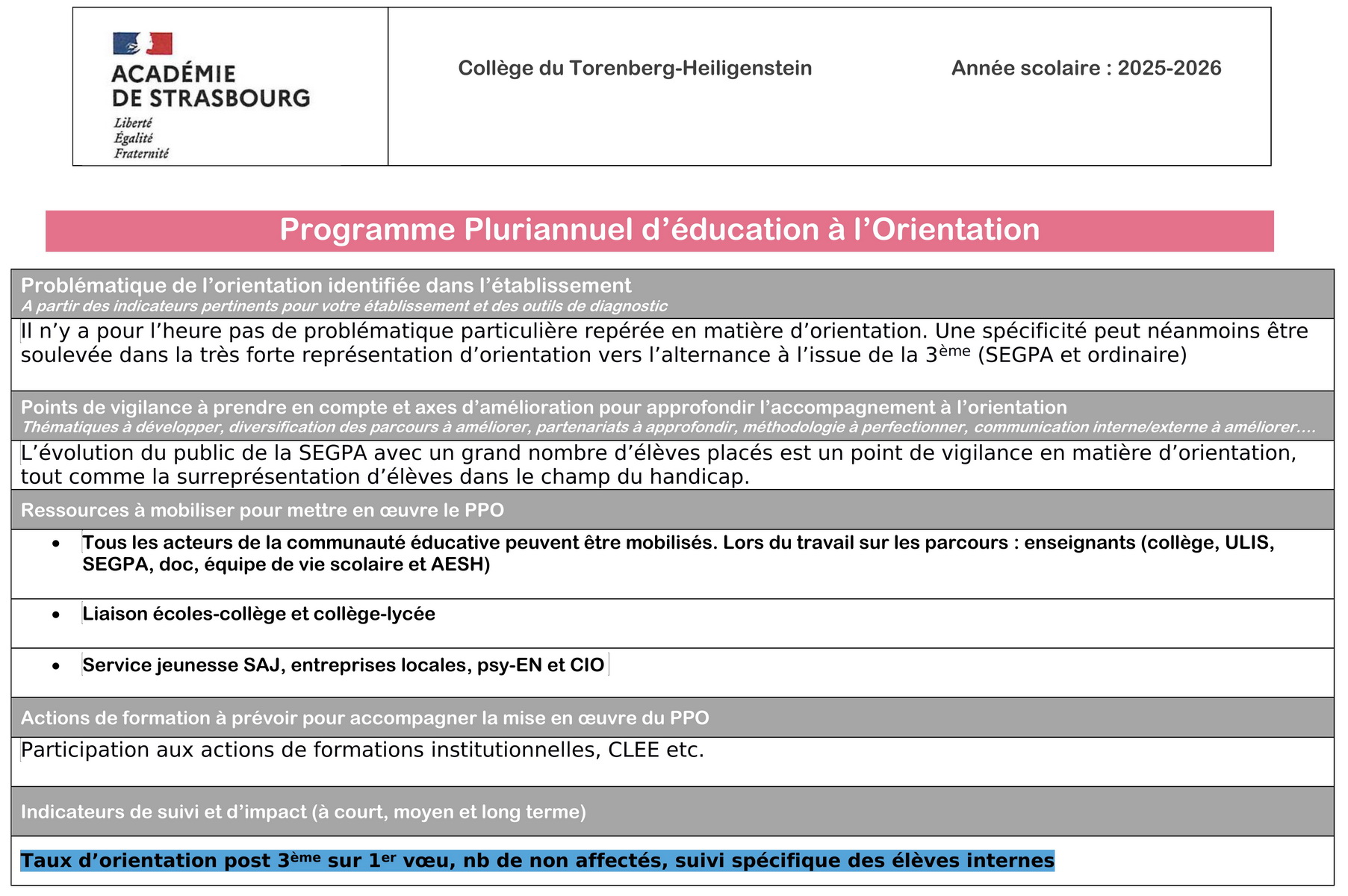 PPO Collège du Torenberg Heiligenstein 002 redimensionner
