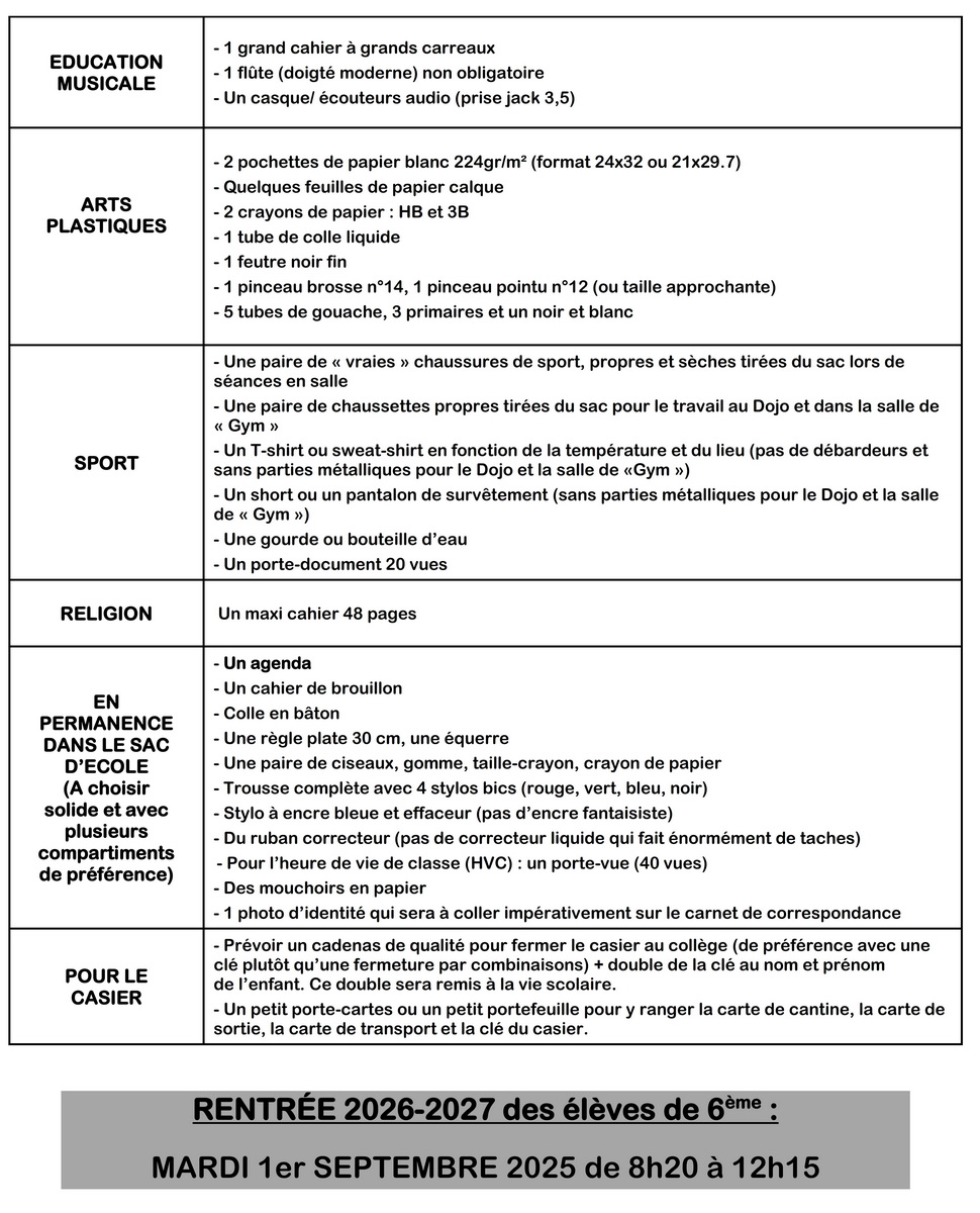 listemateriel 6ème 2026 002 redimensionner